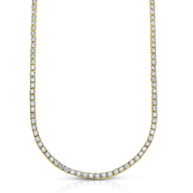 Simulated Diamond Necklace in Platinum Bond 18 Inches 