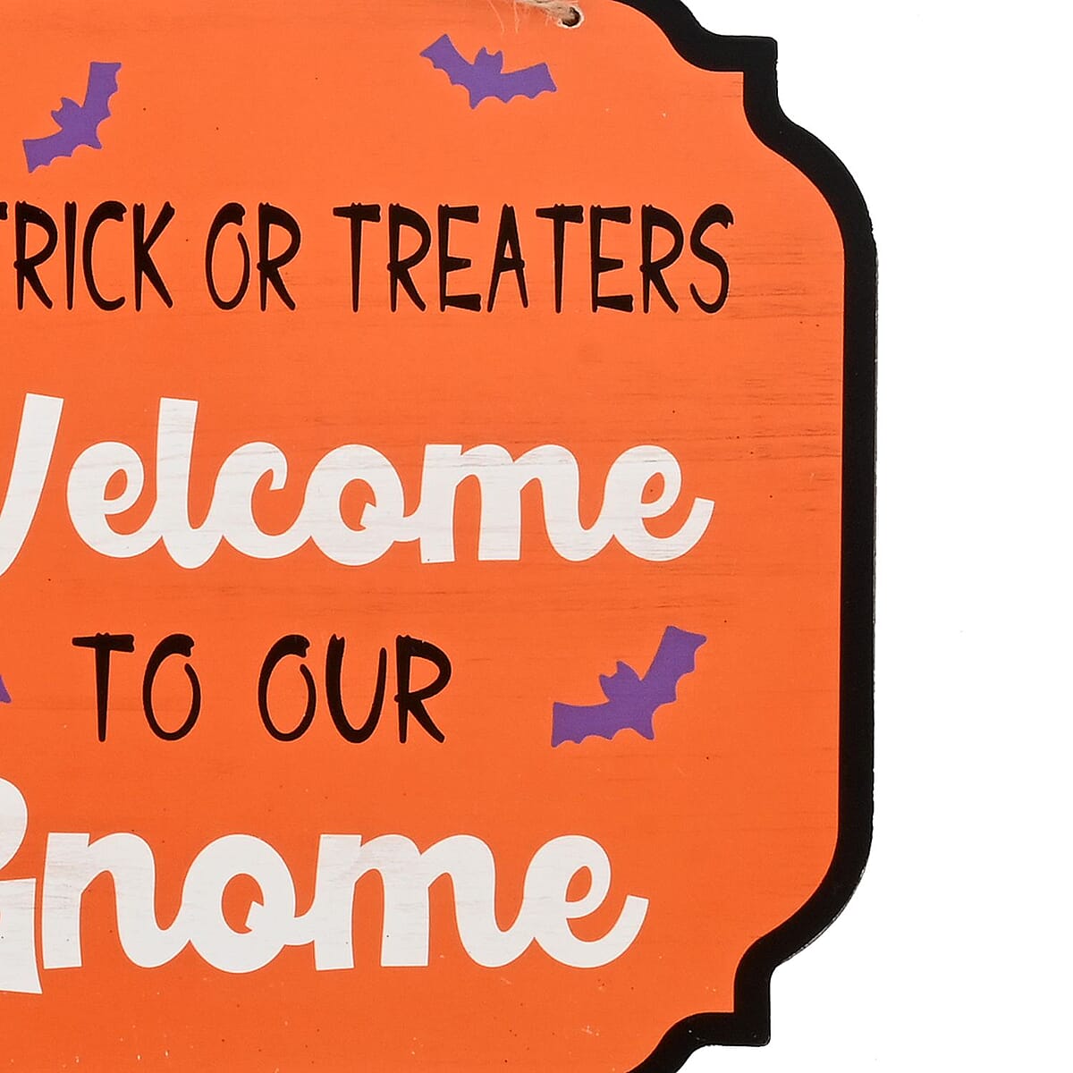 Halloween- All Trick or Treaters Welcome to Our GnomeWall Plaque W/glitter and Twine Rope Hangers image number 5