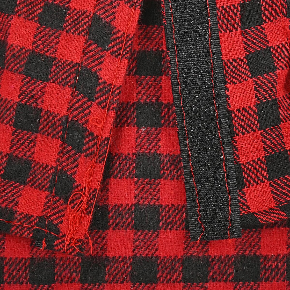 Halloween - Red Plaid Pet Costume Deluxe Polyester | Halloween Pet Costume | Scary Costume image number 4