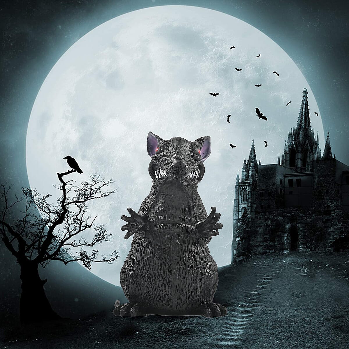 Halloween-Standing&nbsp;Black Rat  image number 1