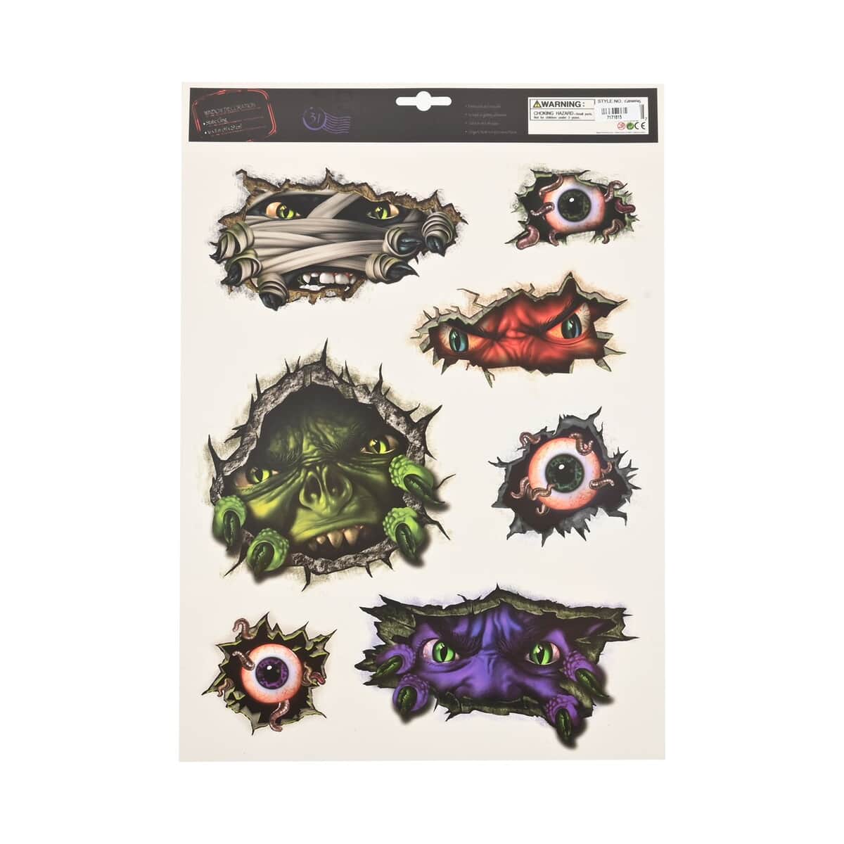 Halloween Scary Eyes Window Stickers Horror Creepy Styles  image number 0