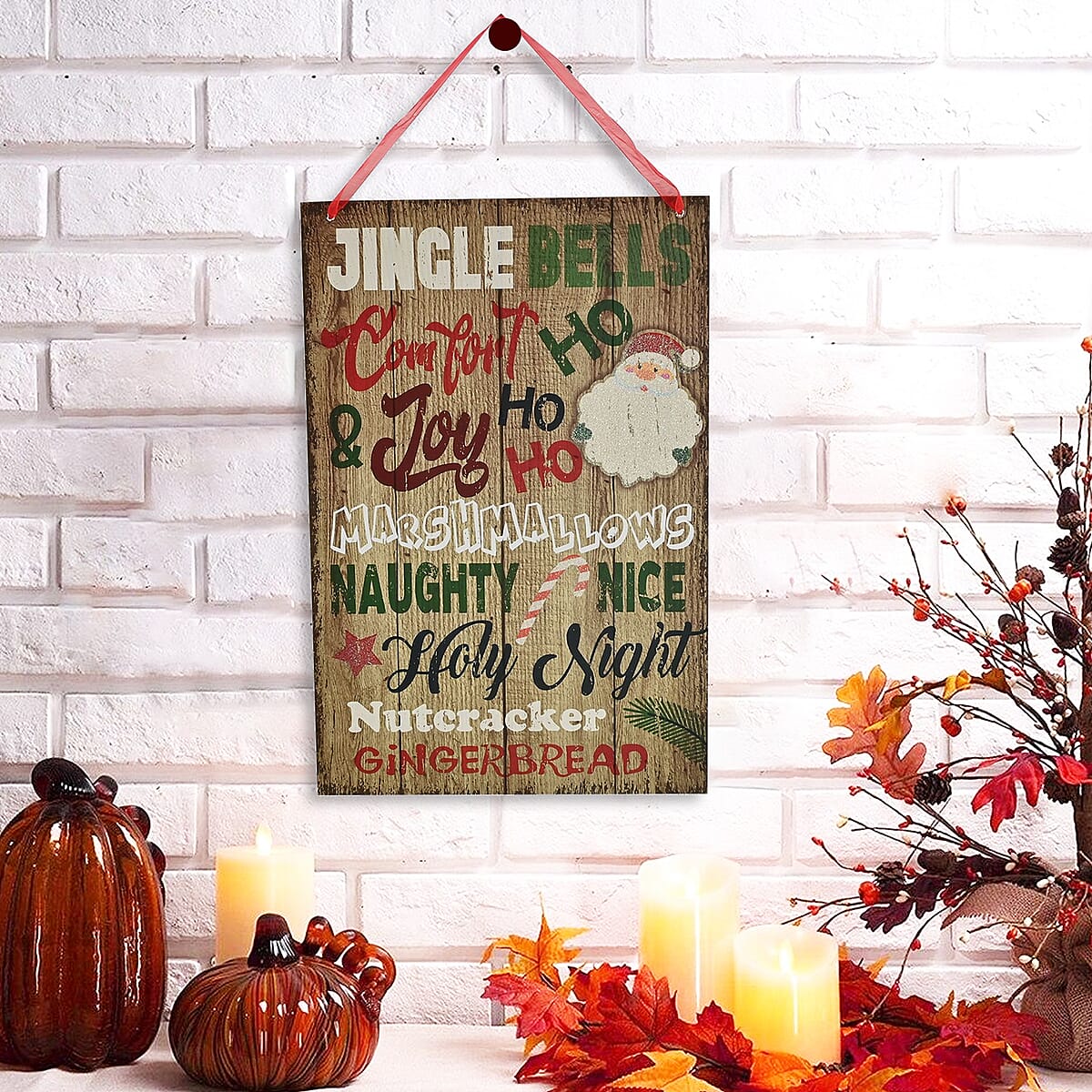 Jingle Bells Christmas Words Decoration Wall Plaque image number 1