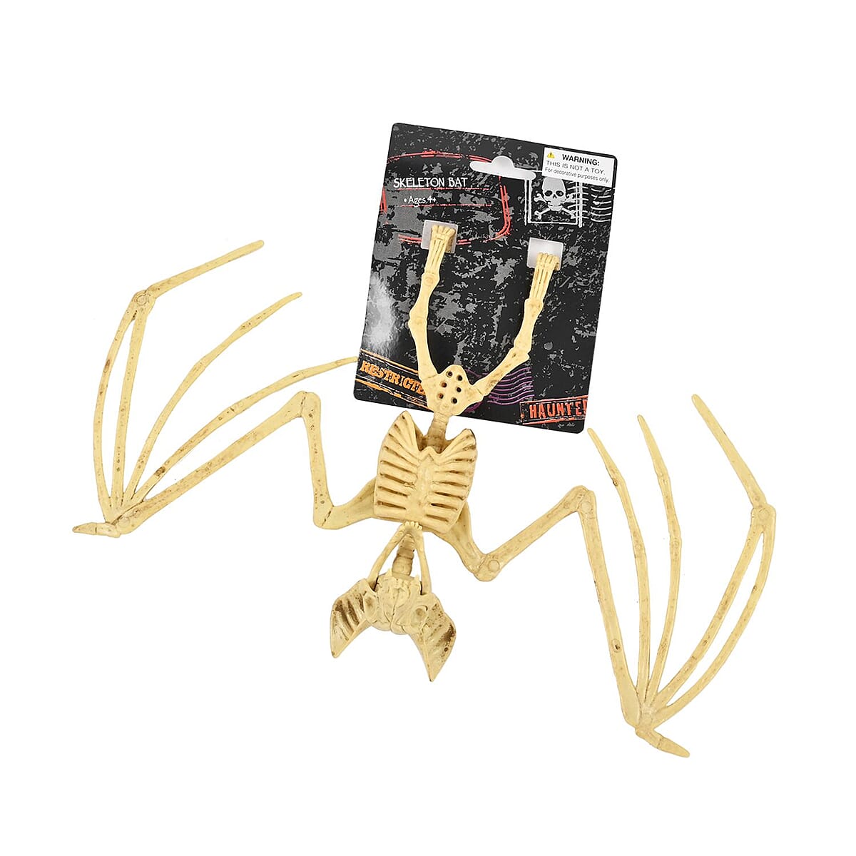 Halloween-&nbsp;Plastic Hanging Bat Skeleton image number 4