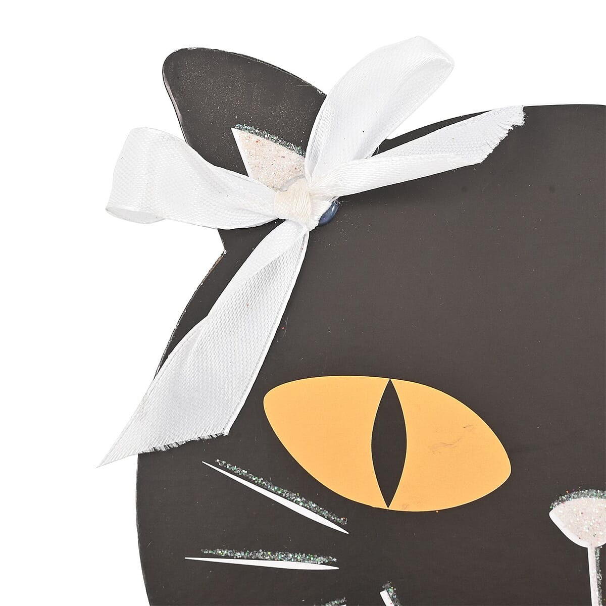 Halloween Black Cat w/ Bow Table Decoration image number 4