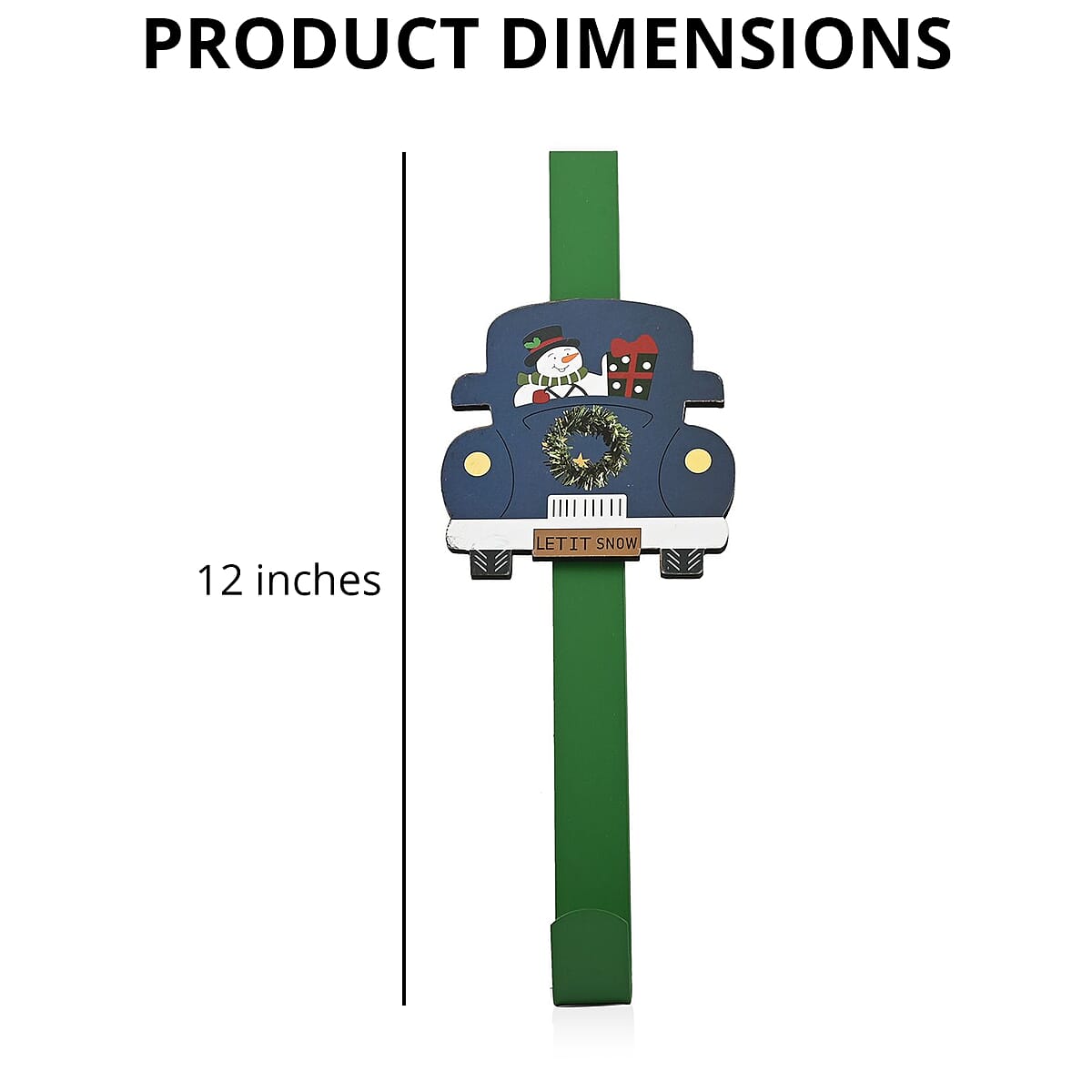 Car Metal Christmas Wreath Hanger (12 Inches) | Door Wreath Hanger Holder | Festive D&eacute;cor | Decoration Items image number 3