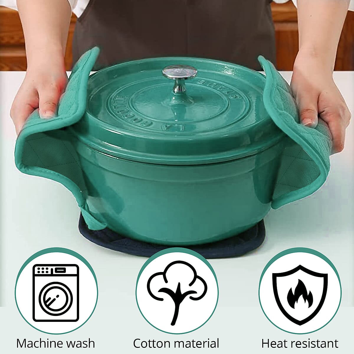 Christmas Green&nbsp;Pot Holders 2pc image number 2