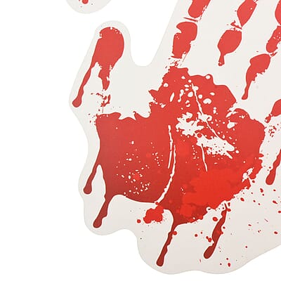 Halloween Horror Happy Halloween Blood Splatter Window Cling | Custom Window Clings | Static Cling Stickers