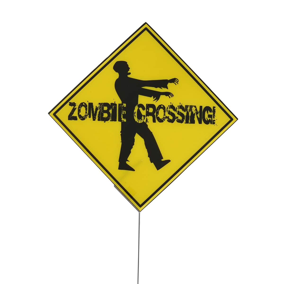 Halloween- "Zombie Crossing" Warning Yard Sign 28 Inches image number 0