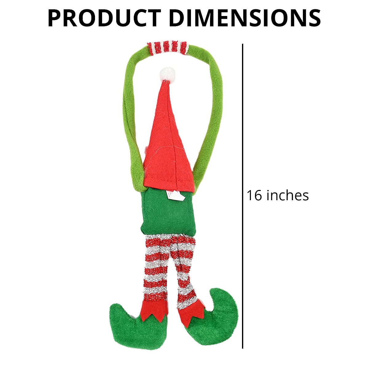 Christmas Gnome 16 Inches&nbsp;Door Hanger (Red Hat) image number 3