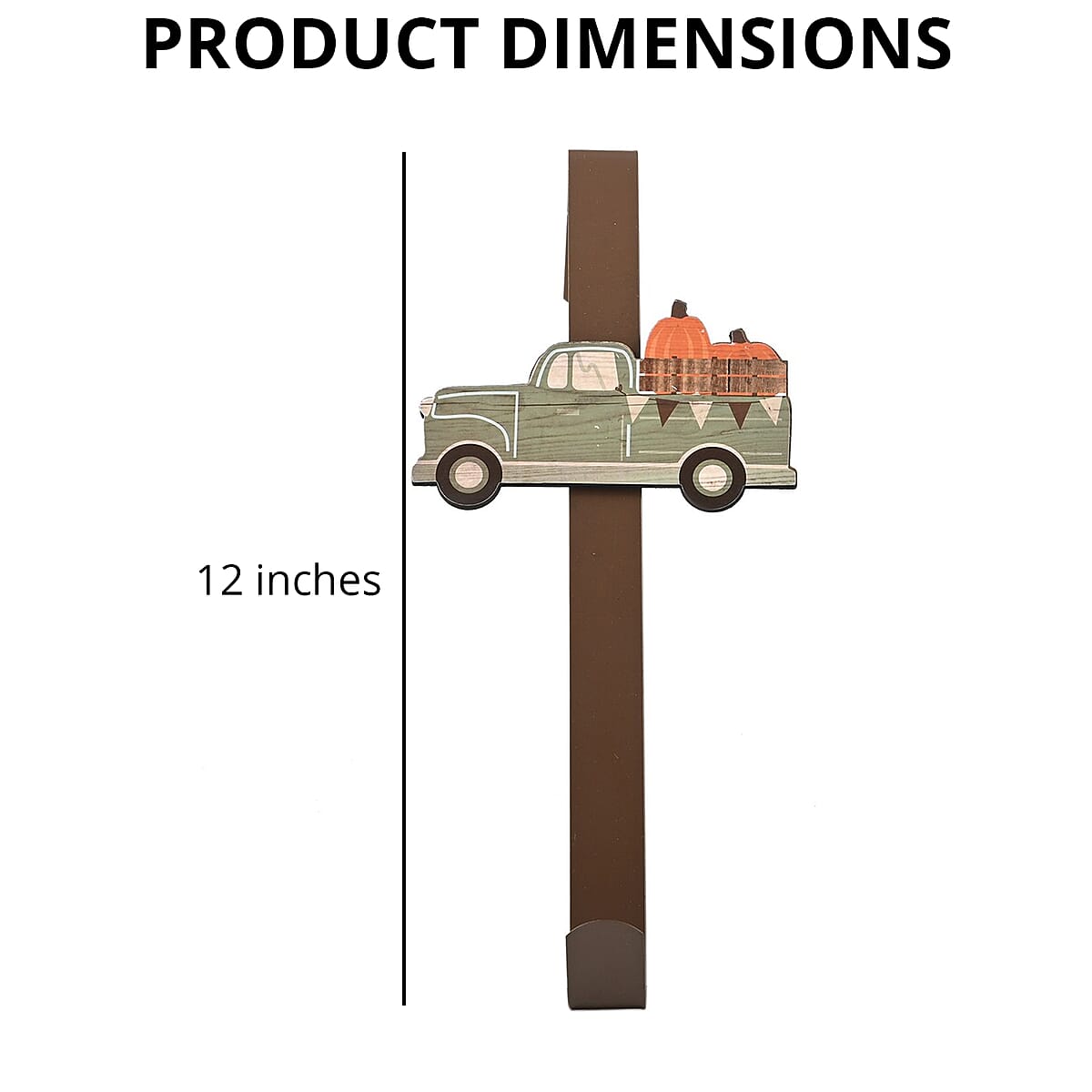 Harvest Truck Metal Wreath Hanger (Fall Decor) , Door Wreath Hanger Holder , Festive Decor , Decoration Items image number 3