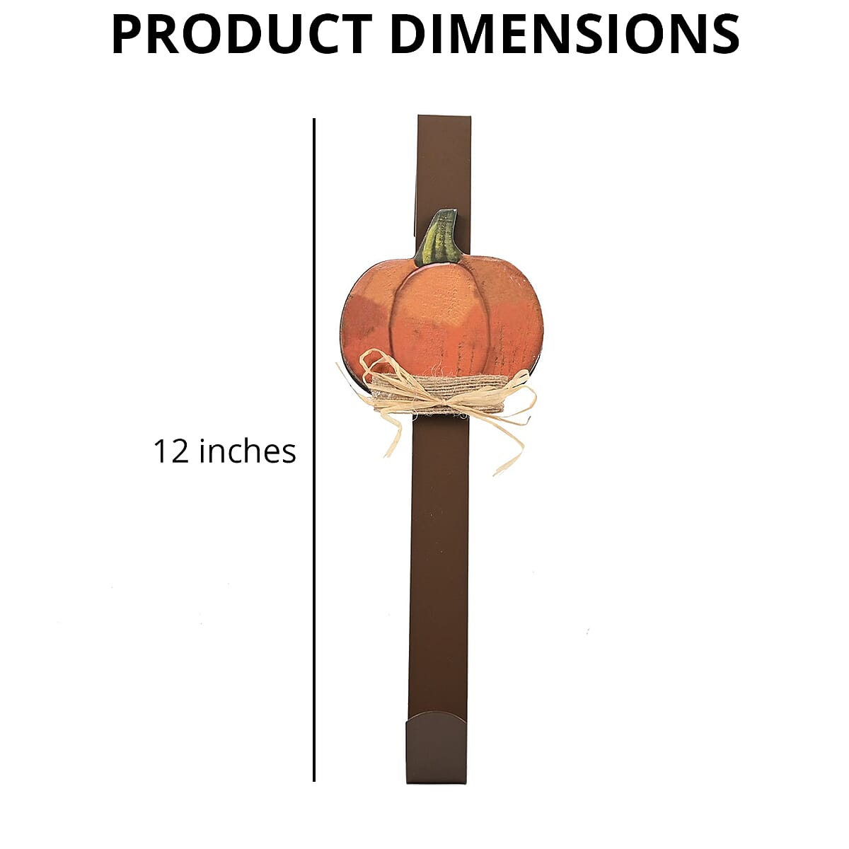 Harvest Pumpkin Metal Wreath Hanger (Fall Decor) | Door Wreath Hanger Holder | Festive D&eacute;cor | Decoration Items image number 3