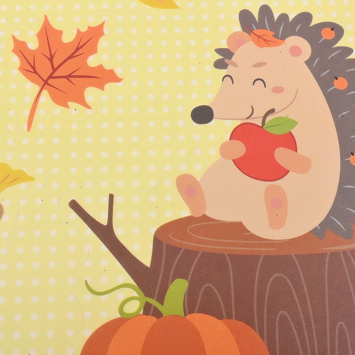 Harvest Window Cling (Turkey, Owl, Porcupine) | Custom Window Clings | Static Cling Stickers image number 1