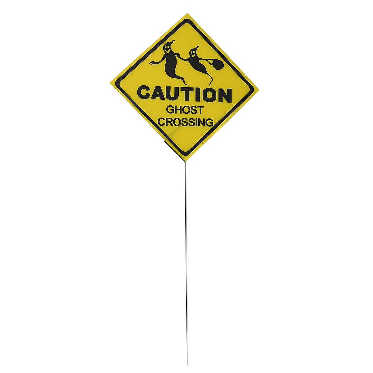 Halloween- Ghost Crossing Warning Yard Sign 28 Inches image number 1