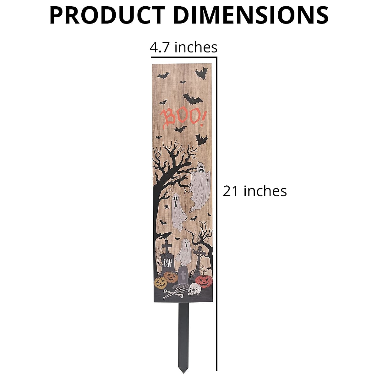 Halloween- Boo! Ghost Yard Stake Vertical image number 3