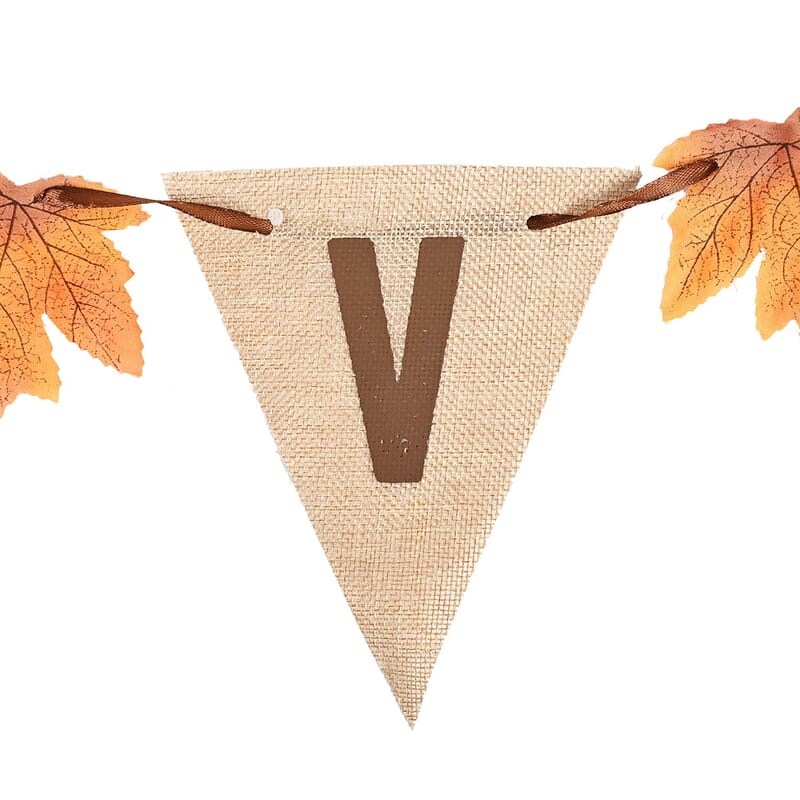 Thanksgiving Burlap Harvest Banner (Fall Decor)