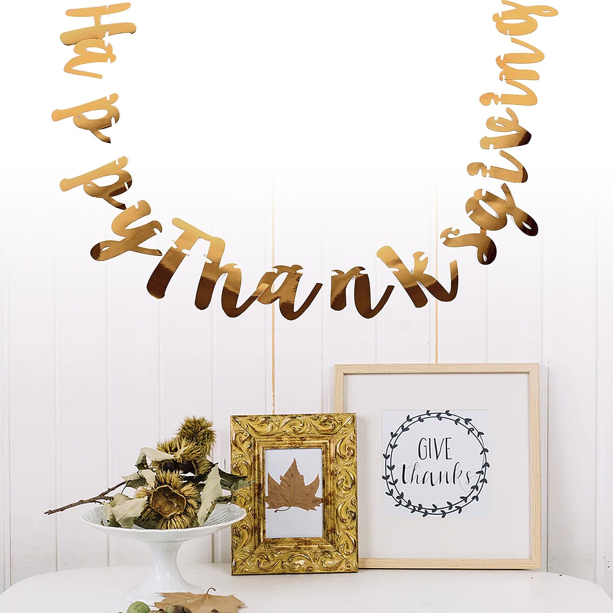 Happy Thanksgiving Decorative Banner (Fall Decor) image number 1