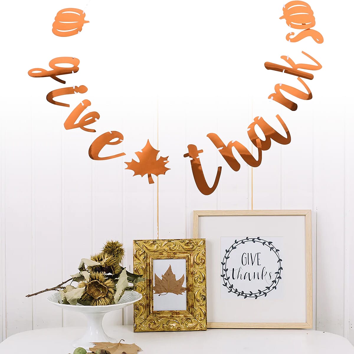 "Happy Thanksgiving" Decorative Banner (Fall Decor) image number 1