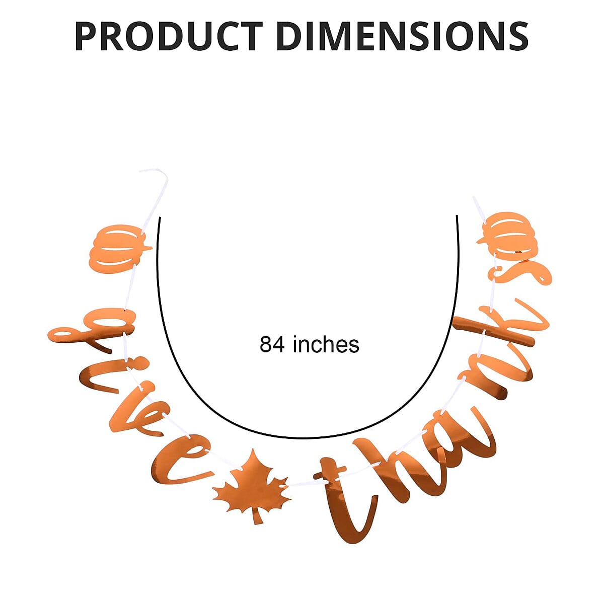 "Happy Thanksgiving" Decorative Banner (Fall Decor) image number 3