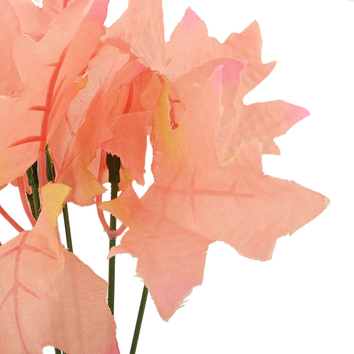 Fall Leaves 7-Stem Bouquet (Pastel Orange) | Fall D&eacute;cor | Home D&eacute;cor | Festive D&eacute;cor | Decoration Items image number 3