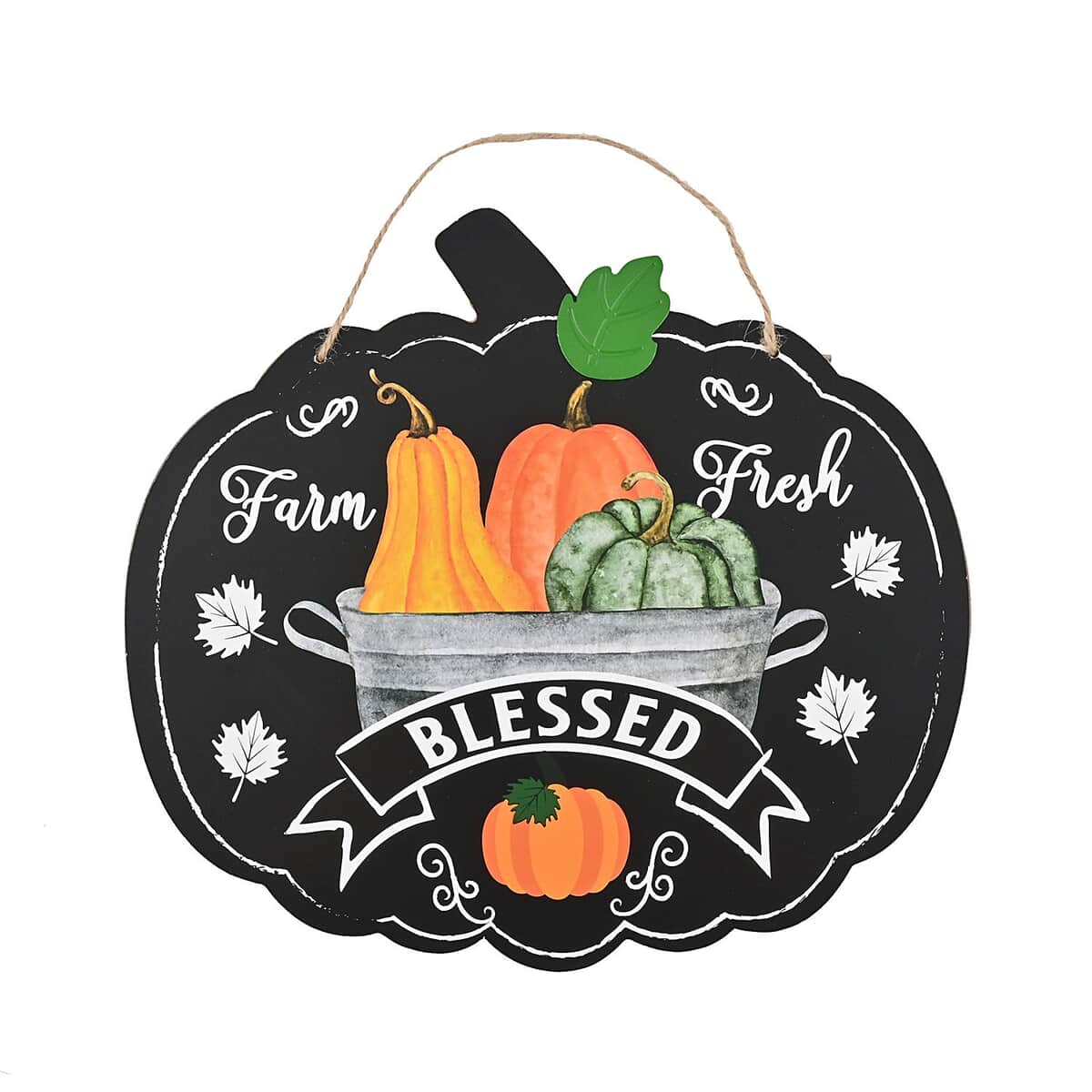 "Blessed" Pumpkin Harvest Wall Plaque (Fall Decor) image number 0