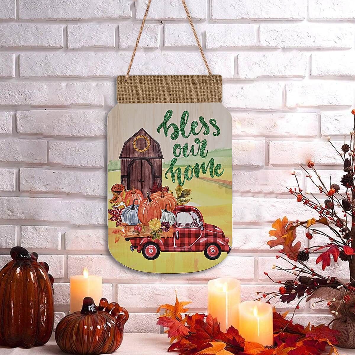 Bless Our Home Wall Plaque (Fall Decor) image number 1