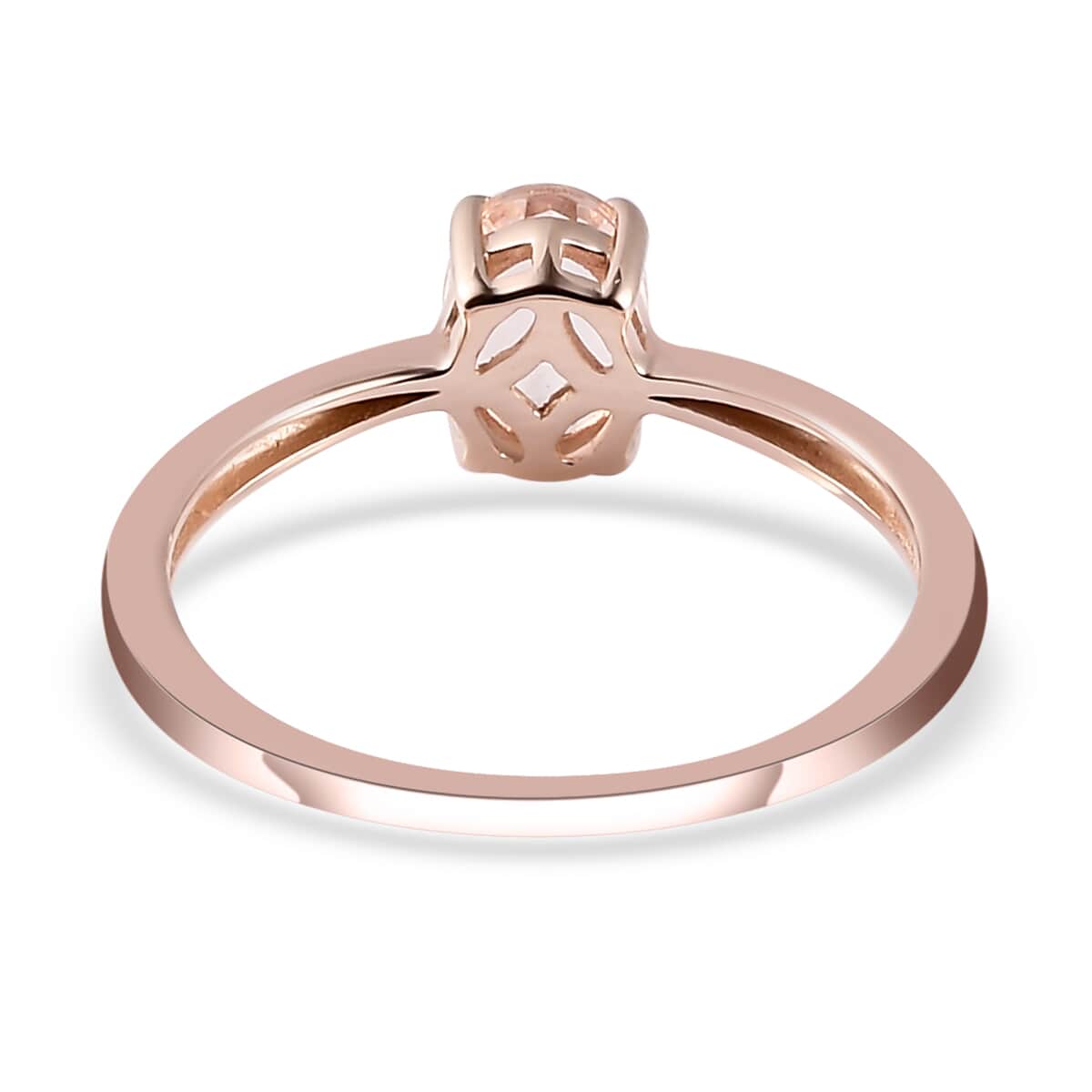 Marropino Morganite Solitaire Ring in Vermeil Rose Gold Over Sterling Silver (Size 10.0) 0.75 ctw image number 4