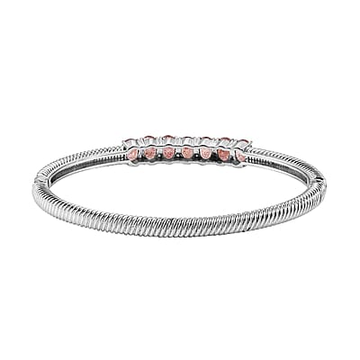 Tanzanian Natronite Bangle Bracelet in Stainless Steel (6.50 In) 5.50 ctw
