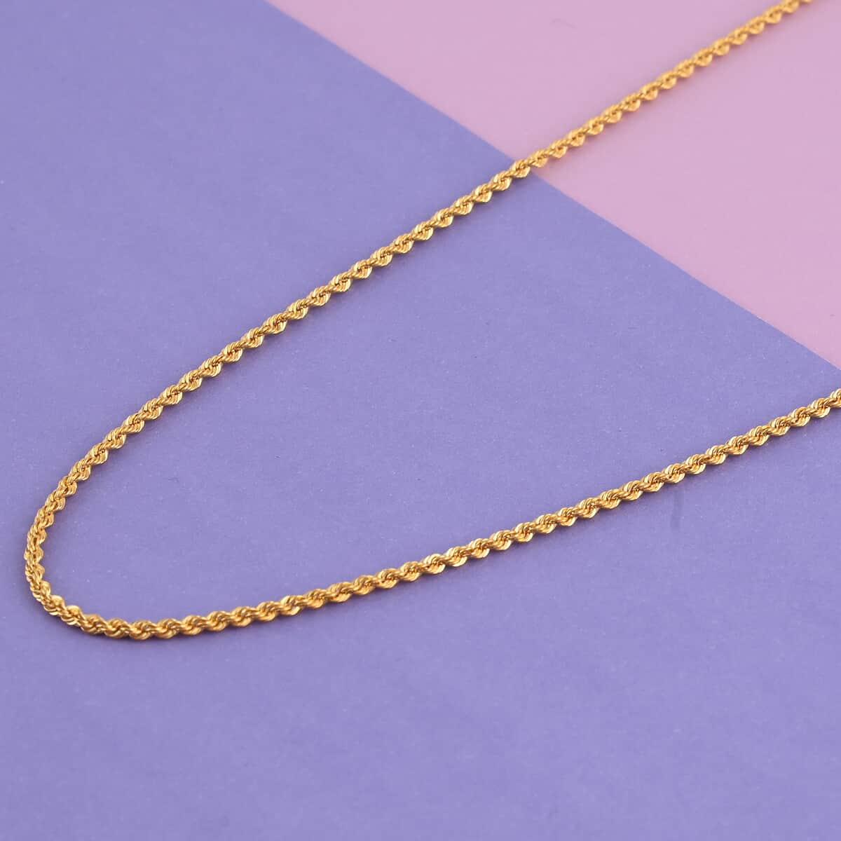 22K Yellow Gold Rope Necklace 20 Inches 4.3 Grams image number 1