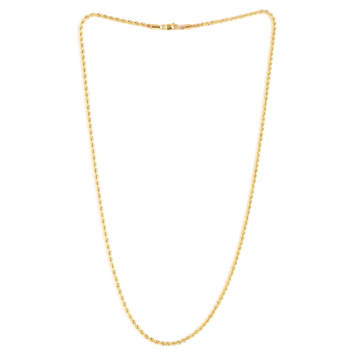 22K Yellow Gold Rope Necklace 20 Inches 4.3 Grams image number 2