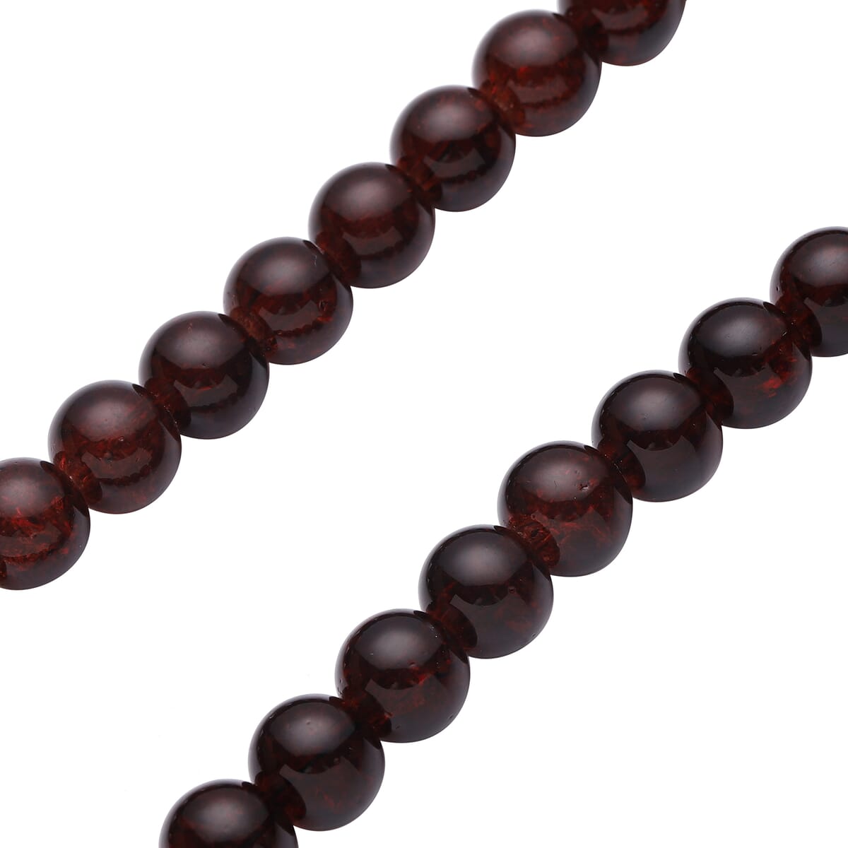 Simulated Burgundy Sapphire and Austrian Crystal Beaded Necklace 20-22 Inches in Silvertone image number 3