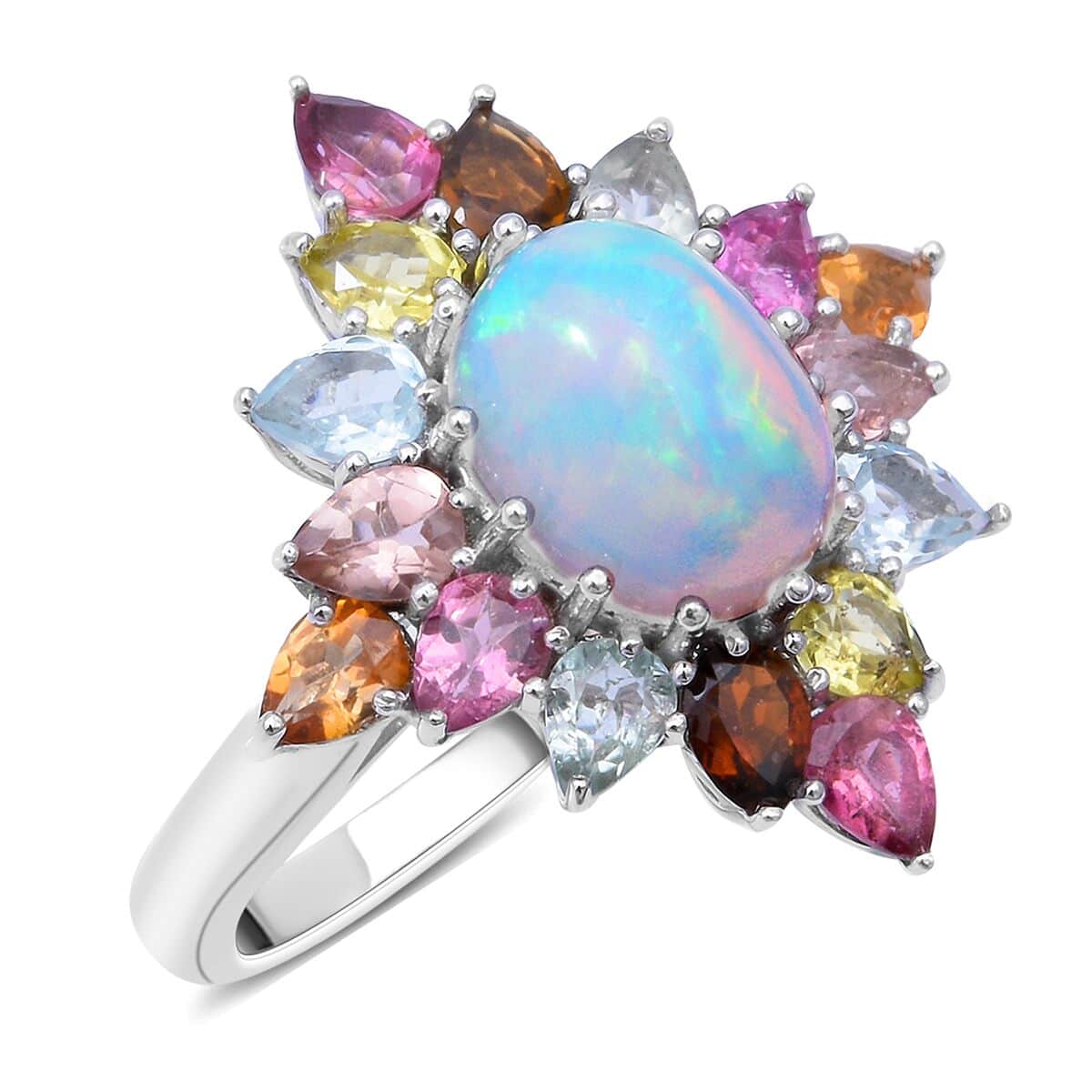 A floral inspired deals welo opal and sterling silver ring!!