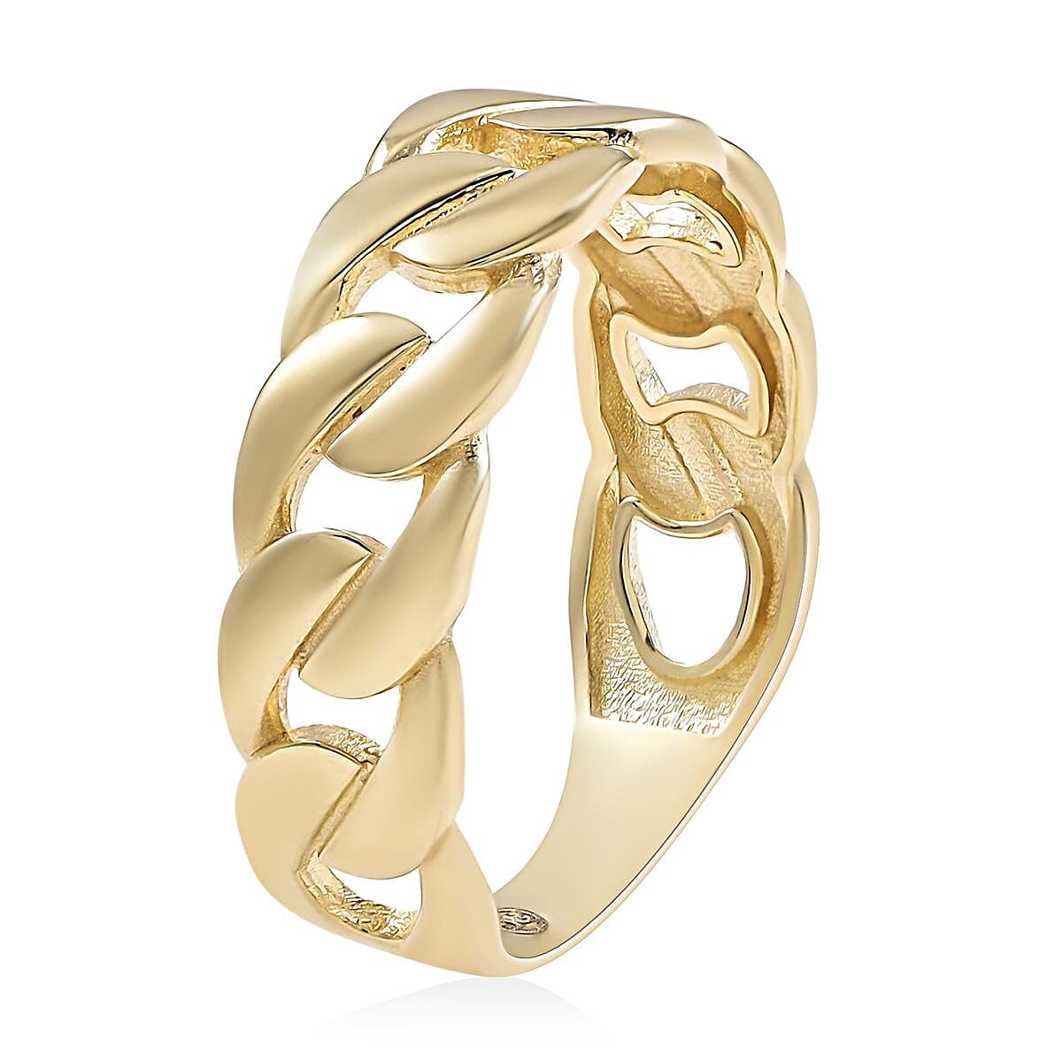 Vegas Closeout Deal 10K Yellow Gold Curb Ring (Size 7.5) 1.70 Grams image number 3