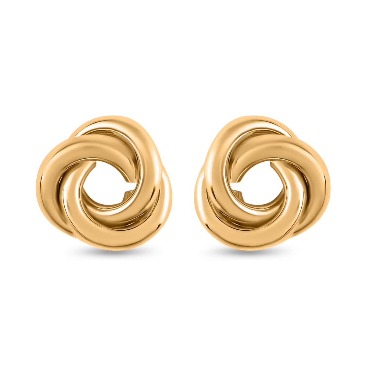 14K Yellow Gold Knotted Stud Earrings image number 0