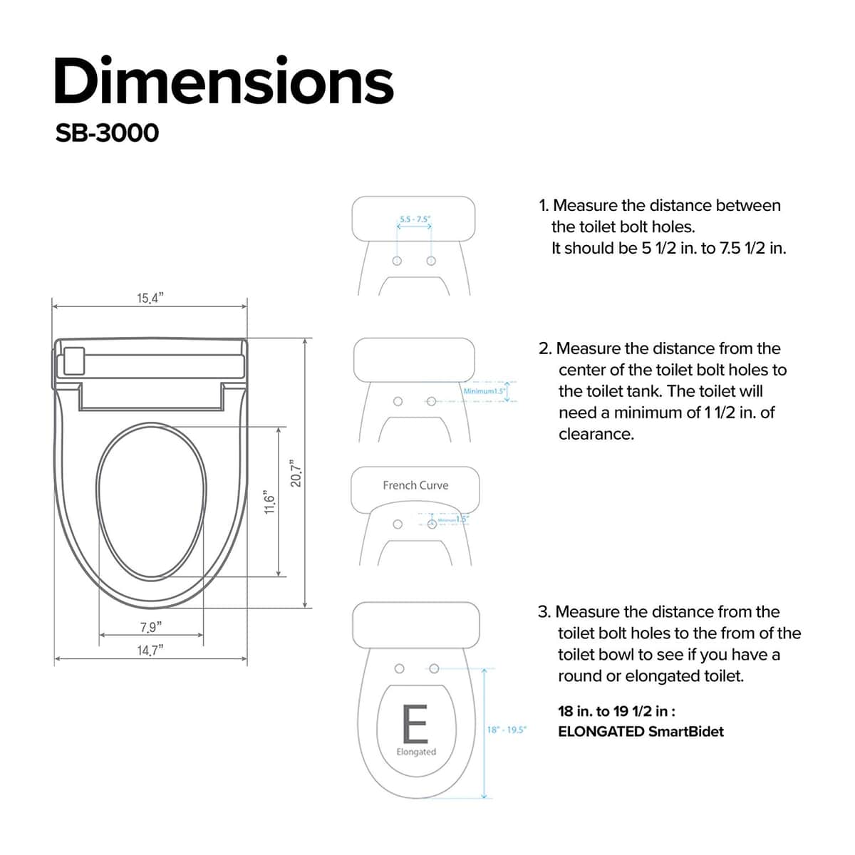 SmartBidet (SB-2600)-Electric Toilet Seat for Elongated Toilets with Unlimited & On-Demand Heated Water, Touch Control Panel, Turbo Wash, and Child Wash & Dry image number 5