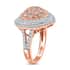 MIO AMOUR 14K Rose and White Gold Natural Pink and White Diamond (SI1) Heart Ring 5.50 Grams 1.50 ctw image number 3