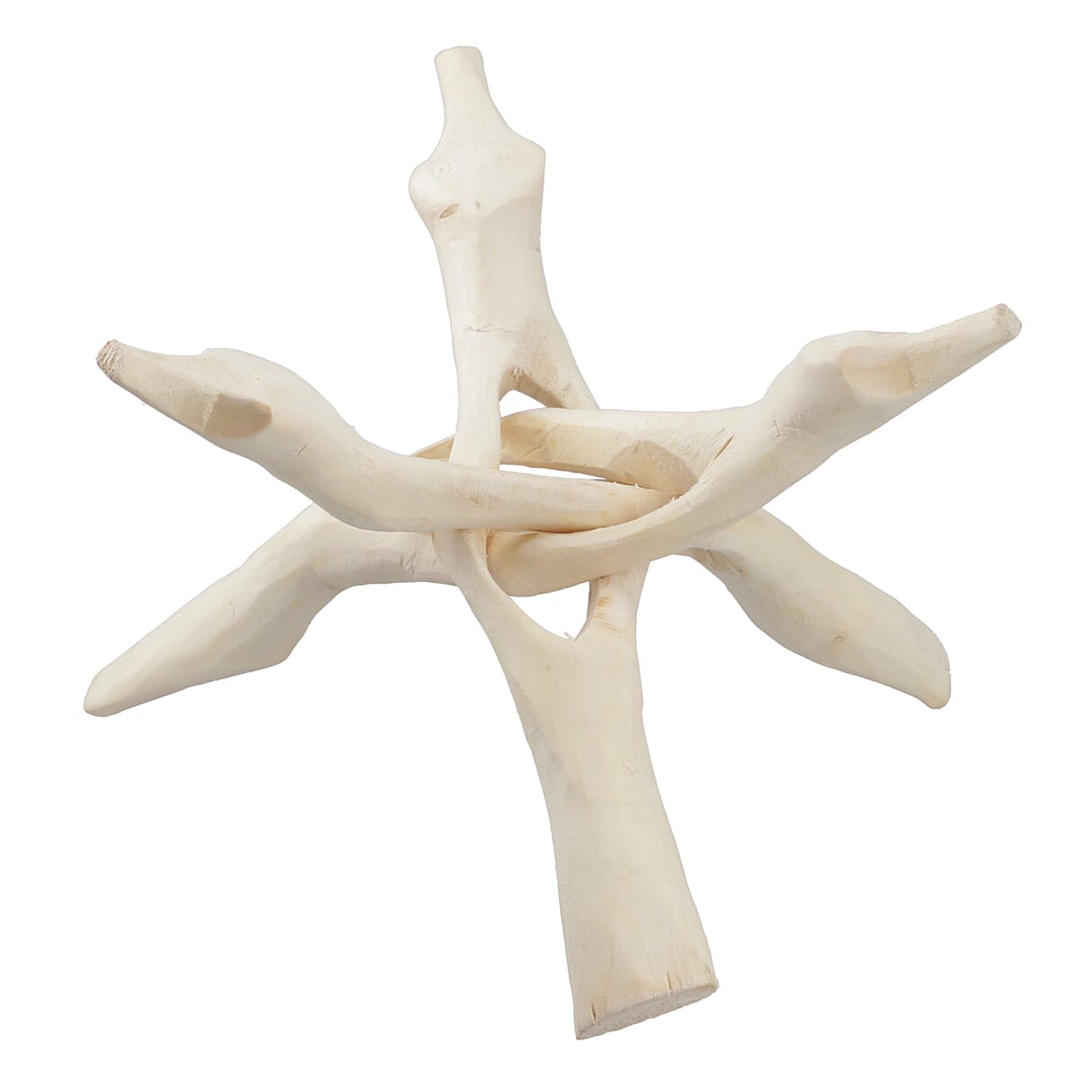 Handcrafted Natural Wooden Tripod Stand 8 Inches image number 2