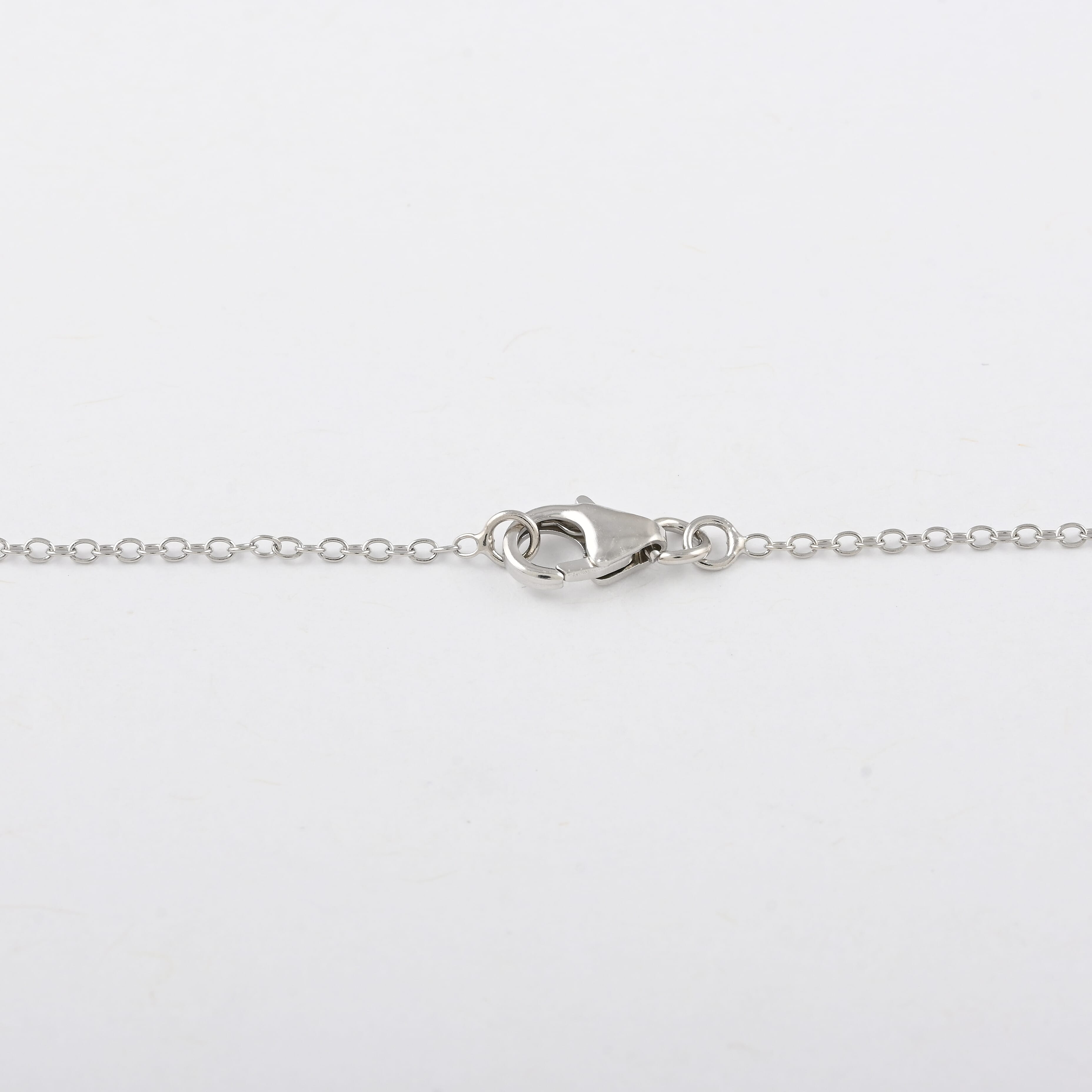 Platinum Over Sterling Silver Chain 18 Inches 4 Grams