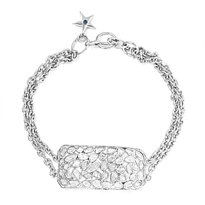 GP Polki Collection Polki Diamond Bracelet in Sterling Silver (7.25 In) 2.50 ctw