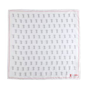 Tamsy No Kid Hungry Logo White Silk Scarf