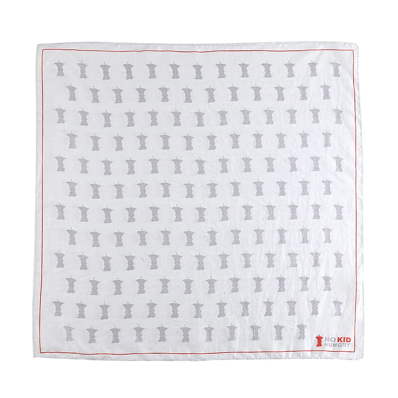 Tamsy No Kid Hungry Logo White Silk Scarf