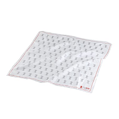 Tamsy No Kid Hungry Logo White Silk Scarf