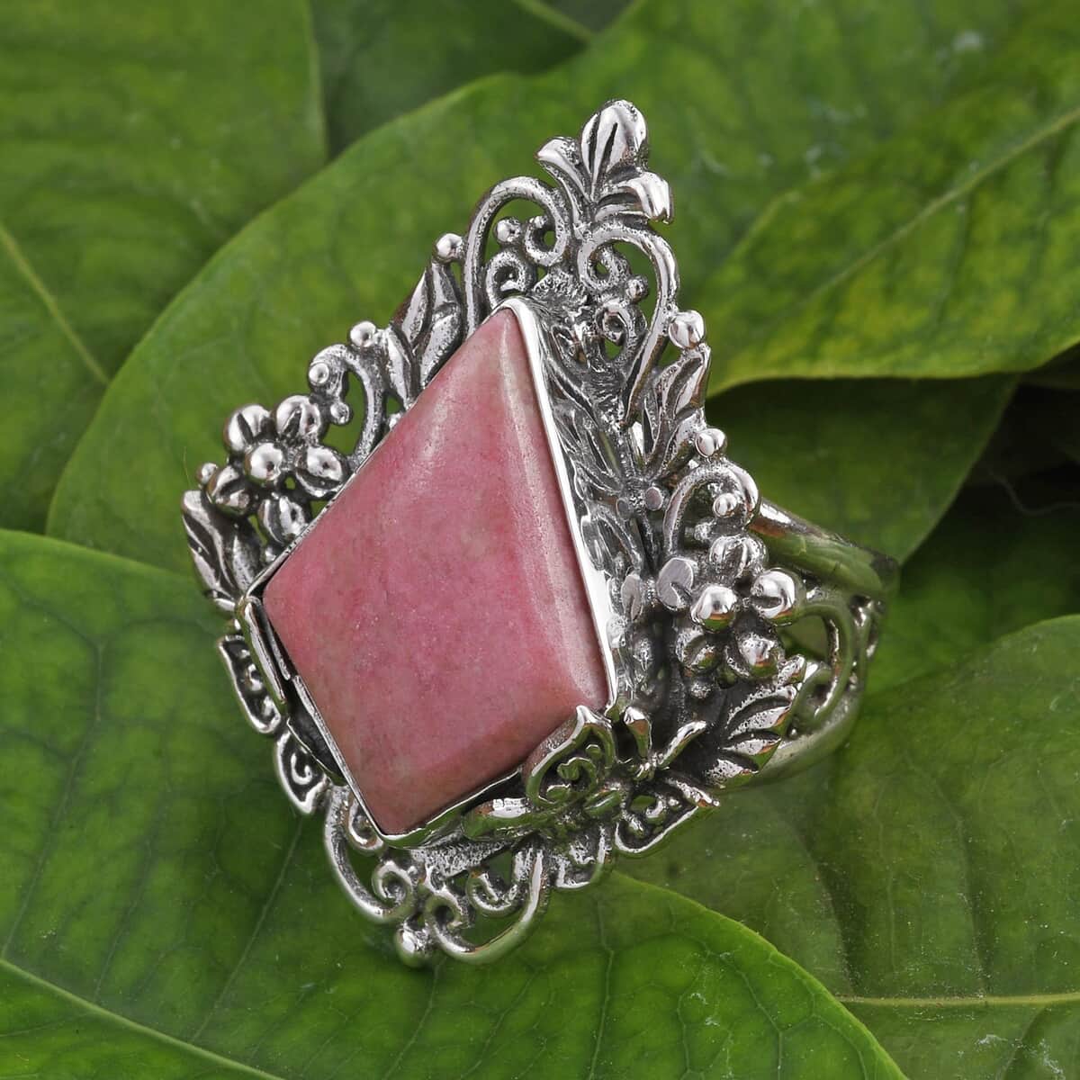 BALI LEGACY Norwegian Thulite Ring in Sterling Silver (Size 10.0) 7.50 Grams 10.00 ctw image number 1