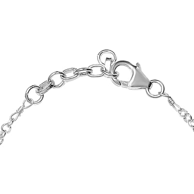 Artisan Crafted Tanzanite and Madagascar Paraiba Apatite Bracelet in Sterling Silver (7.25 In) 16.50 ctw