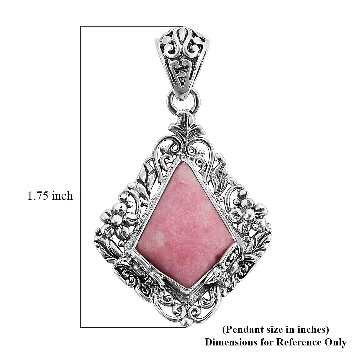 Bali Legacy Norwegian Thulite Pendant in Sterling Silver 7 Grams 10.00 ctw