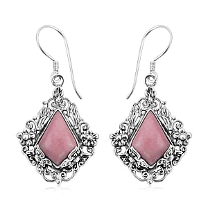 Bali Legacy Norwegian Thulite Earrings in Sterling Silver 9 Grams 12.40 ctw