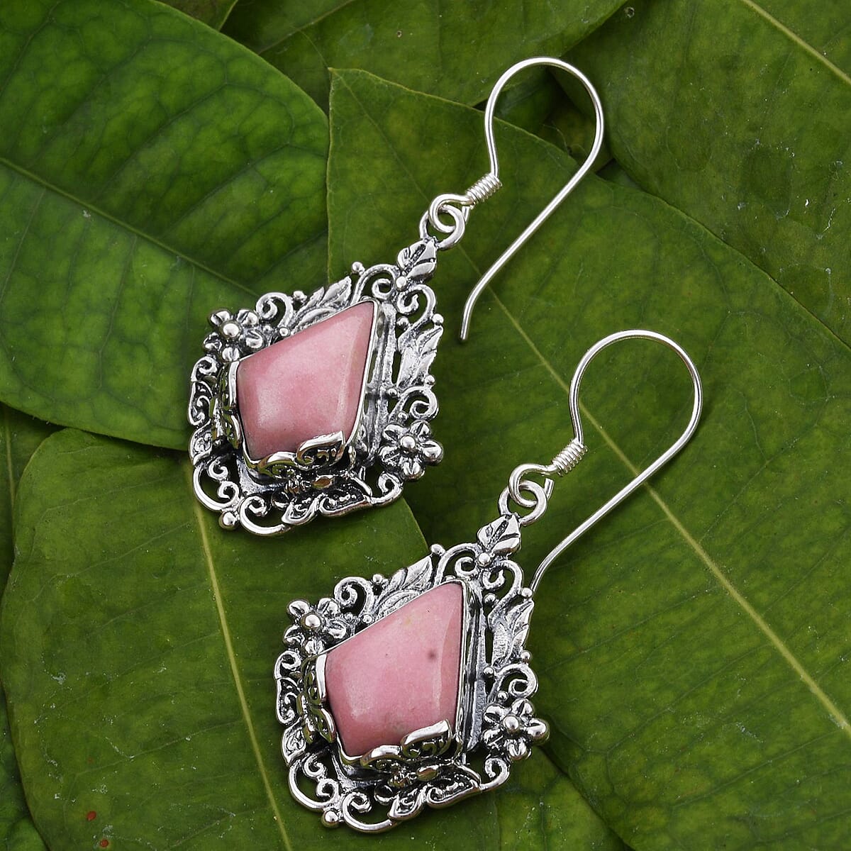 Bali Legacy Norwegian Thulite Earrings in Sterling Silver 9 Grams 12.40 ctw image number 1