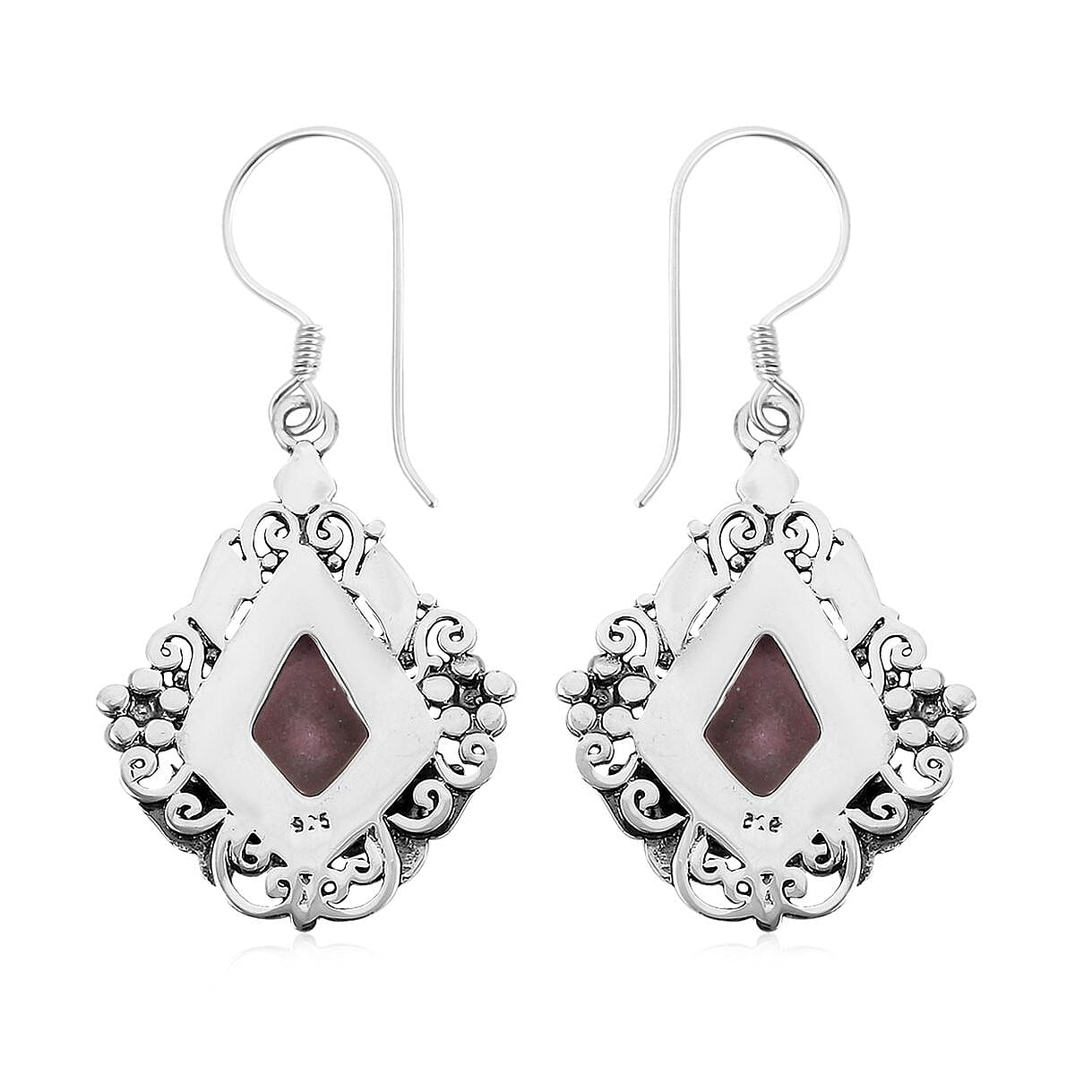 Bali Legacy Norwegian Thulite Earrings in Sterling Silver 9 Grams 12.40 ctw image number 3