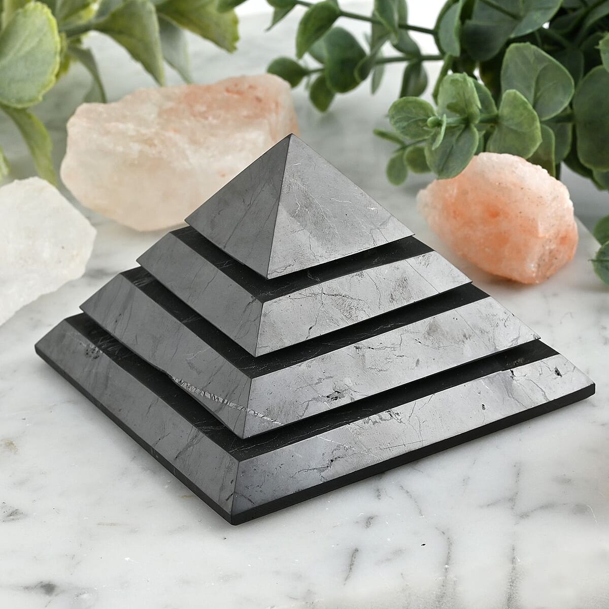 Shungite Sakkara Pyramid (8cm) image number 1