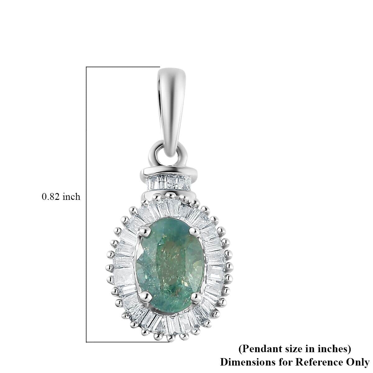 Luxoro 14K White Gold AAA Narsipatnam Alexandrite and Diamond Halo Pendant 1.00 ctw image number 5