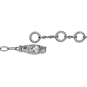 Doorbuster Karis Amethyst, Thai Black Spinel Paper Clip Chain Bracelet in Platinum Bond (6.50 In) 2.65 ctw